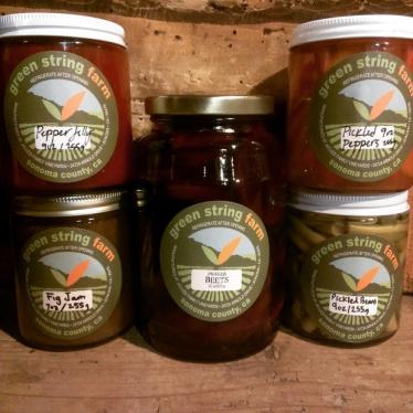 Fig Jam, Pepper Jelly, Pickled Peppers, and Pickled Beans - $6.00 per jar Pickled Beets - $8.00 per jar